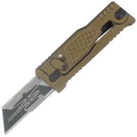 Reate EXO-U V2 Gravity Knife Diamond Pattern Bronze Aluminum, Stainless Steel