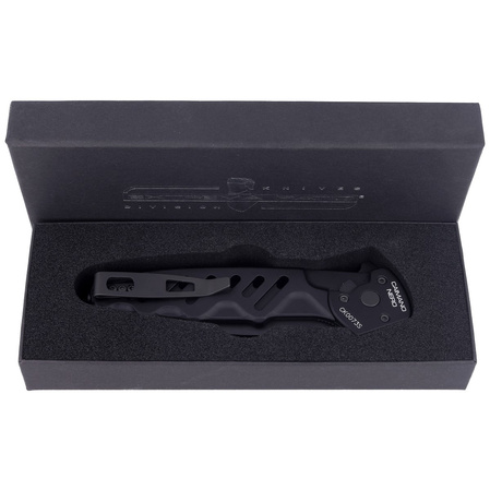 Nóż automatyczny Extrema Ratio Caimano Nero Black Aluminium, Black MIL-C N690 (04.1000.0169/BLK)