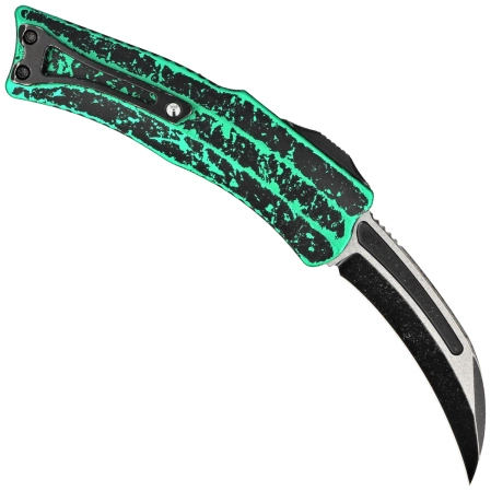 Heretic Knife ROC SE Breakthrought Toxic Green Aluminium, Two Tone Battleworn Black MagnaCut by Tony Marfione Jr.