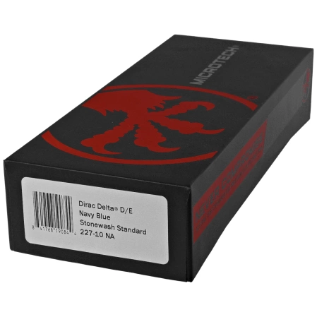 Microtech Dirac Delta D/E OTF Knife Navy Aluminium, Stonewashed by Tony Marfione (227-10NA)