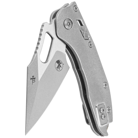 Nóż składany Microtech Marfione Select Stitch Ram-Lok S/E Titanium, Double Vapor Blast HW, Stonewashed M390MK by Borka Blades and Tony Marfione (169RL-10MS1)