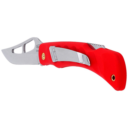 Nóż składany Mikov Crocodile Clip Point Red ABS, Mirror, Klips (243-NH-1/A CLIP/RED)