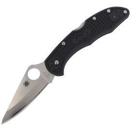 Spyderco Delica 4 FRN Black PlainEdge Knife (C11PBK)