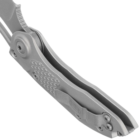 Microtech Stitch S/E-A Automatic Knife Natural Clear Aluminum, Apocalyptic M390MK by Borka Blades and Tony Marfione (169-10APNC)