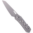 Nóż składany WE Knife Vision R Gray Titanium, Silver Bead Blasted CPM 20CV by Snecx Tan (WE21031-1)