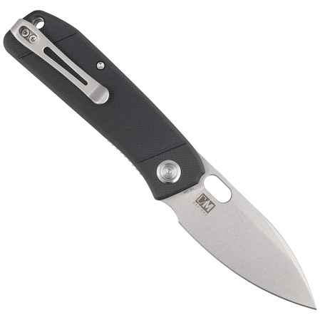 Nóż Kubey Knife Hyde, Black G10, Sand Blasted 14C28N by Colin Maisonpierre (KU2104A)