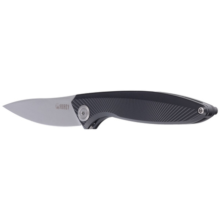 Nóż składany Kubey Pike Black Titanium, Sandblasted CPM 20CV by Parsons Bladeworks (KB2103B)
