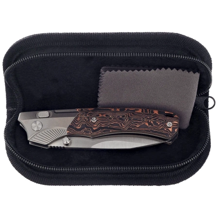 Nóż składany Remette WD107-TB Gray Titanium/Carbon Fiber, Hand Grinding Satin M390 (WD107-TB)