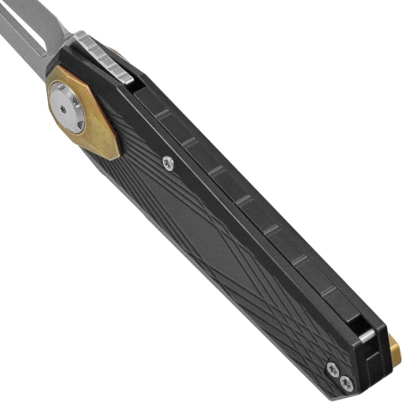 Remette Infinite Power Knife Black Titanium, Hand Grinding Pearlescent M390 (RTIP-A)