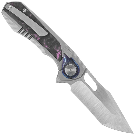 Nóż składany Remette RT-Saker Falcon Gray Titanium/Carbon Fiber, Satin S45VN (ASTP-3)