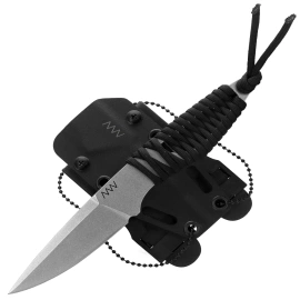 ANV P100 Knife Black Paracord, Stonewashed Sleipner (ANVP100-002)