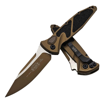 Nóż automatyczny Microtech Socom Elite Auto S/E Cerakote Burnt Bronze Aluminium, Cerakote Burnt Bronze M390 by Tony Marfione (160A-1UB-C19Z7)