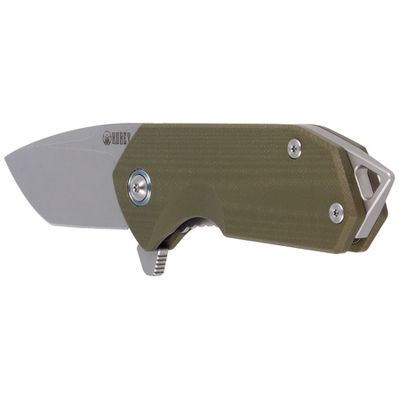 Kubey Knife Campe, OD Green G10, Sandblast D2 (KU203B)