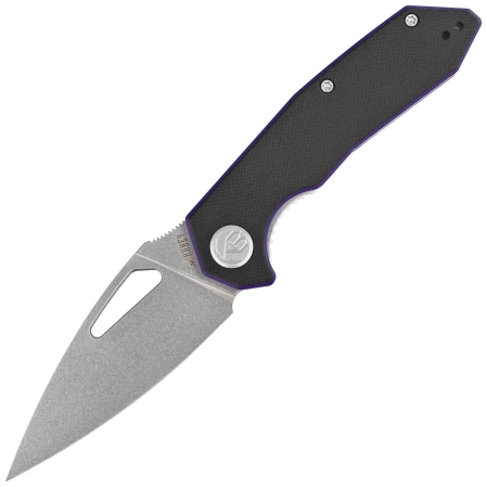 Nóż składany Kubey Coeus Black/Purple G10, Beadblasted 14C28N (KU122R)