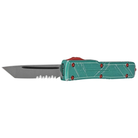 Nóż automatyczny OTF Microtech UTX-70 T/E Bounty Hunter Signature OTF Knife Distressed Green Aluminum, Apocalyptic P/S M390 (149-11BH)