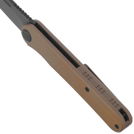 Nóż składany Kubey Dandy Gold Titanium, Blackwashed CPM S90V by Maksym Tkachuk (KB247E)