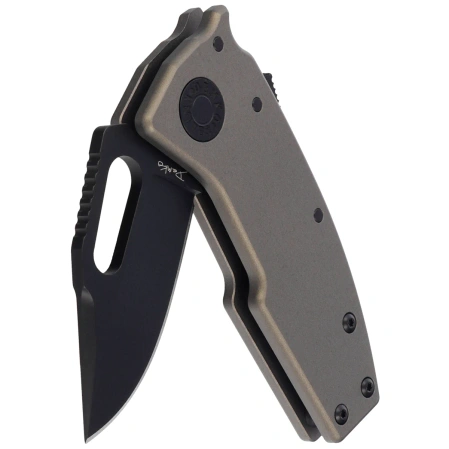 Nóż składany Demko Nano-Shark Stealth CP Artillery Grey Aluminium, Black DLC CPM 20CV by Andrew Demko (NANO-20CV-Artillery Grey ALUM-CP)