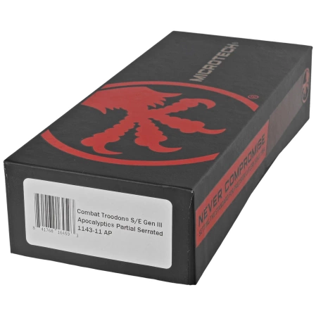 Microtech Combat Troodon Gen III S/E OTF Knife Black Aluminum, Apocalyptic P/S M390MK by Tony Marfione (1143-11AP)