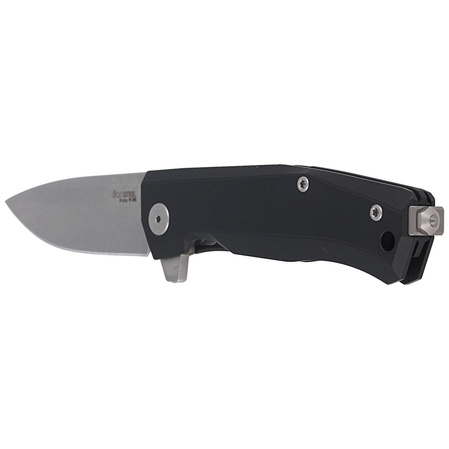 LionSteel Myto Knife Black Aluminum, Stonewashed M390 by Molletta (MT01A BS)