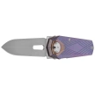 Remette Infinite Power Knife Grilled Blue Titanium, Hand Grinding Pearlescent M390 (RTIP-G)