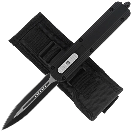 Dulotec OTF Knife Black Aluminum, Black/Satin 3Cr13MoV (K190A-BK)