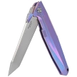 RikeKnife Framelock Blue Titanium, Bead Blast/Satin M390 (RK1707T-B)