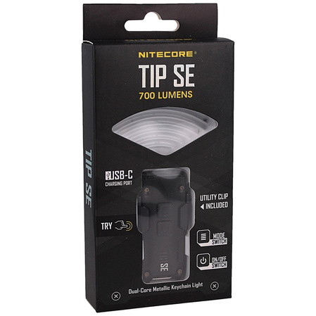 Latarka NiteCore TIP SE Hi-Tech Black 700 lm, Li-ion Battery/500mAh