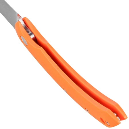 Fox Slim Dragontac ''Piemontes'' Orange FRN, Satin N690 by Bastinelli Knife (FX-518 O)