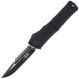 Nóż automatyczny OTF Microtech Combat Troodon Gen III Interceptor Signature Black Aluminium, Tactical M390MK by Tony Marfione (1217-1TS)