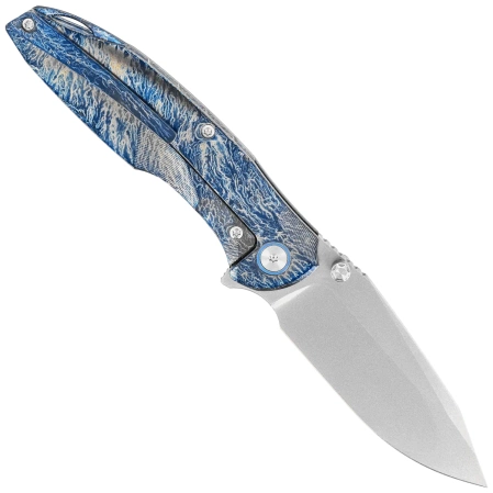 Remette RT-Cool Whale Knife Lightning Pattern Titanium, Manual Fine Grinding Pearlescent M390 (RTCL-T3)