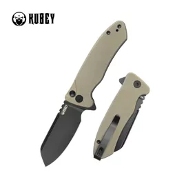 Nóż składany Kubey Creon Tan G10, Blackwashed AUS-10 (KU336I)