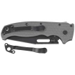 Demko AD20.5 Clip Point Knife Grey Grivory, Black DLC D2 by Andrew Demko (205-D2-CP-DLC)
