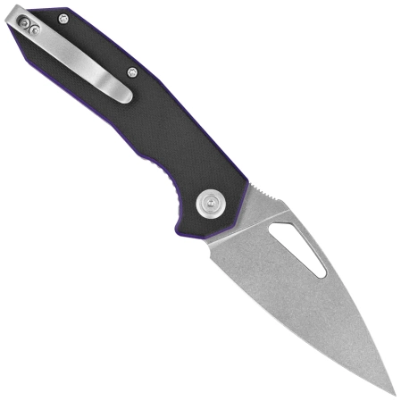 Kubey Coeus Knife Black/Purple G10, Beadblasted 14C28N (KU122R)