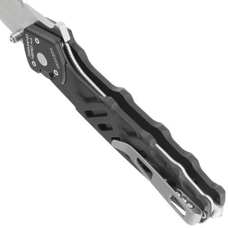 Extrema Ratio Caimano Nero N.A. Black Aluminum Knife, Satin N690 (04.1000.0166/SAT/BLK)