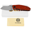 Kubey Knife Monsterdog Black/Red G10, Damascus by Dmitry Osarenko (KU337G)
