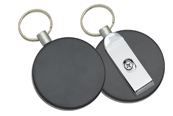 Retraktor Barbaric z klipsem Black ABS, 100cm (16247)