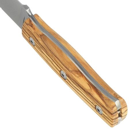 Maserin 915 Path Knife Olive Wood, Stonewashed M390 by Igor Bortolussi (915/OL)