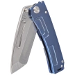 Medford Marauder-H T/E Knife Blue Titanium, Std HW/Flamed Clip, Tumbled S45VN by Greg Medford