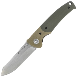 Tecnocut TCN6526TG-S Knife - Green/Khaki G10, Satin 440