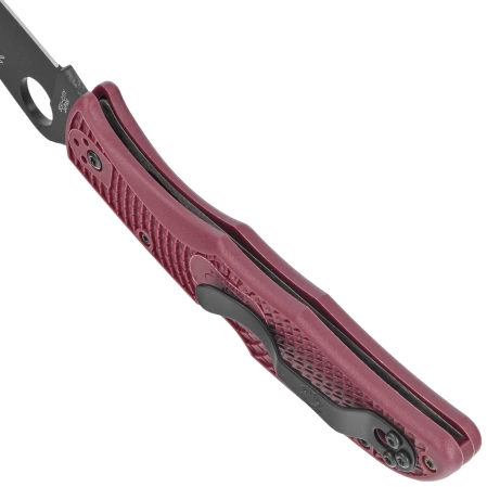 Spyderco Endura 4 Sprint Run Burgundy FRN, TiCN Micro-Melt PD#1 by Sal Glesser (C10BGBKP)