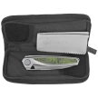 Rike Knife Baidi S Titanium/Green Carbon Fiber, Bead Blasted M390 (RK-Baidi-S-P/GCF)