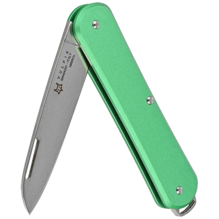 Fox Vulpis OD Green Aluminium, Polished N690Co Pocket Knife (FX-VP130 OD)