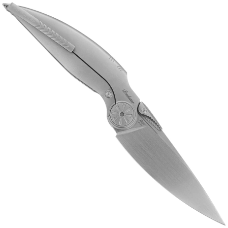 Nóż składany Rike Knife RK Predator-P Gray Titanium, Satin M390