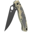 Spyderco Military 2 Camo G10, Black DLC CPM S30V Plain by Sal, Eric Glesser Knife (C36GPCMOBK2)