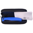 CIVIVI Wyvern Blue Fiber- glass Reinforced Nylon Handle Black S/S Liner Black Stonewashed D2 (C902H)
