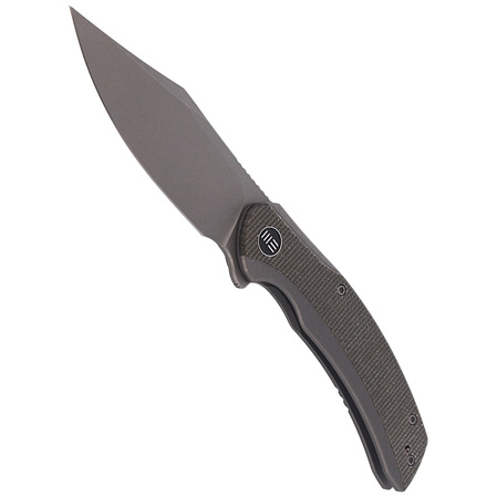 Nóż WE Knife Snick Gray Titanium / Dark Green Micarta, Gray Stonewashed (WE19022F-5)