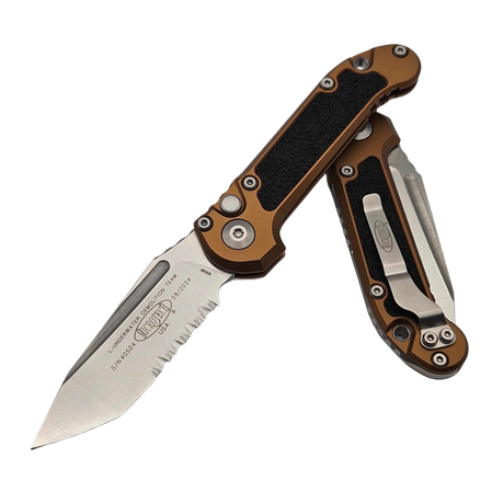 Microtech LUDT Gen III T/E Automatic Knife Tan Aluminum, Stonewashed P/S M390MK by Tony Marfione (1136-11TA)