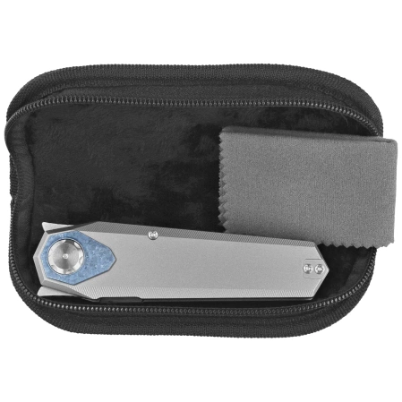 Remette Infinite Power Knife Gray Titanium, Hand Grinding Pearlescent M390 (RTIP-T)