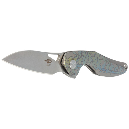 Nóż na szyję Bestech The Reticulan Grey/Colorful Titanium, Stonewashed/Satin CPM S35VN by Elijah Isham (BT1810E)