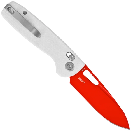 Nóż składany Kubey Bluff White G10, Red 14C28N by Garet Caronna (KU248B)